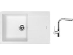 Set Sinks AMANDA 780 Milk + baterie Sinks ENIGMA S chrom Set Sinks AMANDA 780 Milk + baterie Sinks ENIGMA S chrom