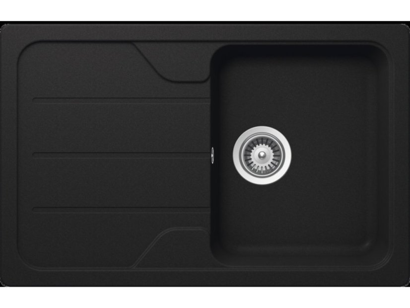 Granitový drez Teka SIMPLA 45 S-TG 1B 1D Čierna metalická