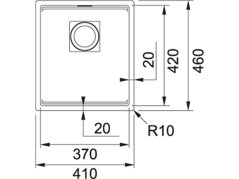 Granitový dřez Franke KNG 110-37 Bílá-led