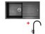 Set Sinks Amanda 990 Metalblack + Vitalia GR