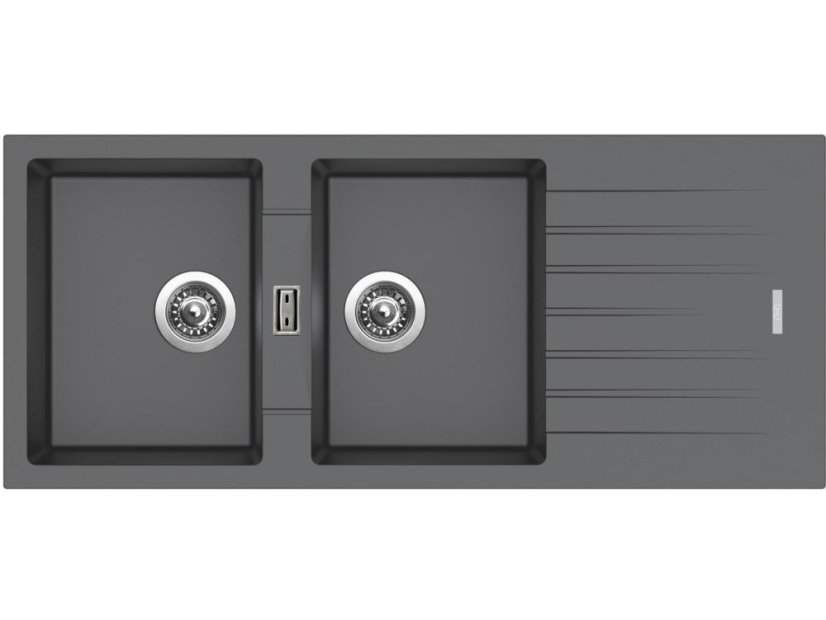 Set Sinks PERFECTO 1160 DUO Titanium + baterie Sinks MIX 3 P Titanium