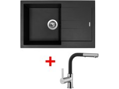 Set Sinks Amanda 780 Pureblack + Enigma S GR