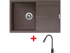 Sinks ULTIMA 790 Marone + ELASTA S čierná matná