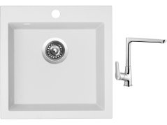 Set Sinks VIVA 455 Milk + baterie Sinks baterie CASPIRA chrom Set Sinks VIVA 455 Milk + baterie Sinks baterie CASPIRA chrom