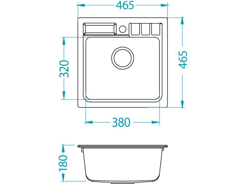 Granitový jednodřez Alveus NIAGARA 20 černá