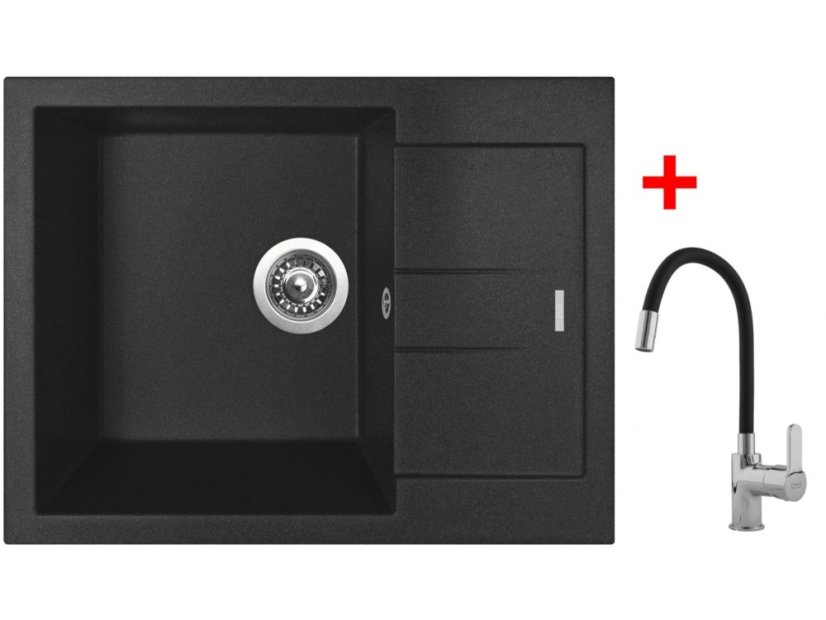 Sinks AMANDA 650 Metalblack + Flexia