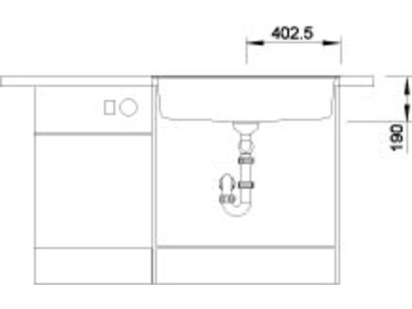 Granitový dřez Blanco DALAGO 8 F Silgranit šedá skála s excentrem