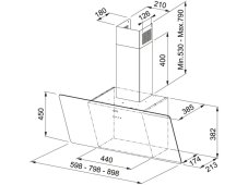 Komínová digestoř Franke FPJ 615 V BK A Černé sklo