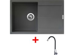 Sinks ULTIMA 790 Titanium + Elasta nerez/černá