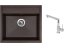Set Sinks SOLO 560 Marone + baterie Sinks MIX 350 P chrom