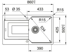 Granitový drez Franke UBG 611-86 Pieskový melír