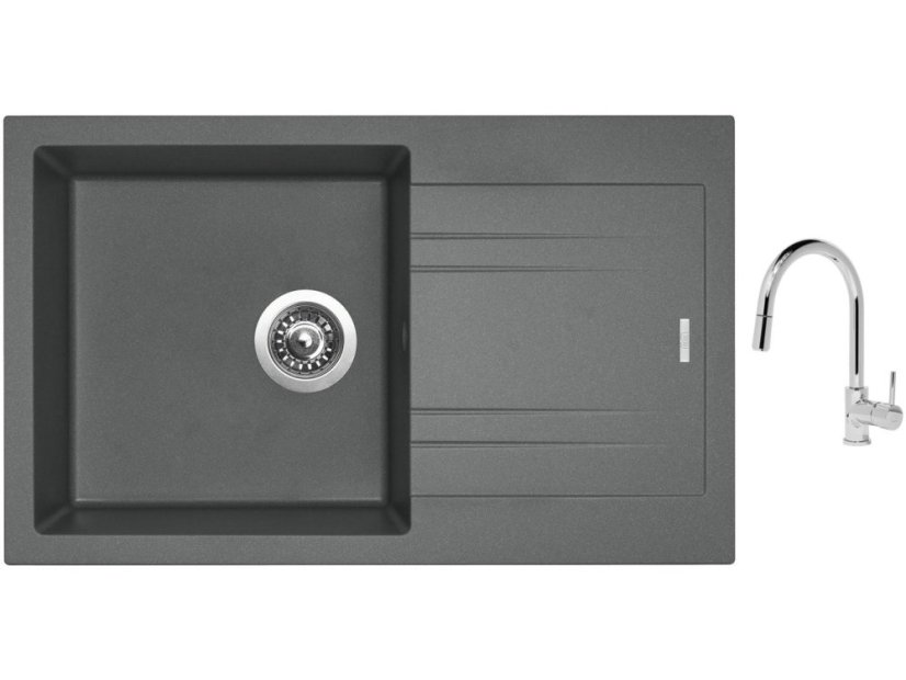 Set Sinks LINEA 780 N Titanium + batéria Sinks MIX 35 P chróm