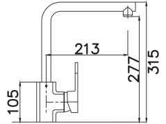 Dřezová baterie Sinks Elka chrom