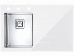 Dřez se sklem Alveus Crystalix 10 L bílá