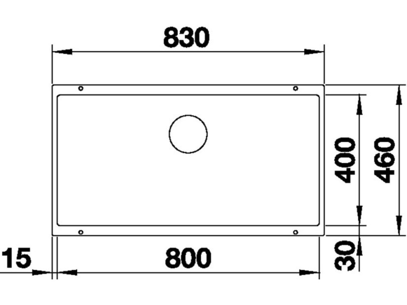 Granitový drez Blanco SUBLINE 800 U InFino biela bez tiahla