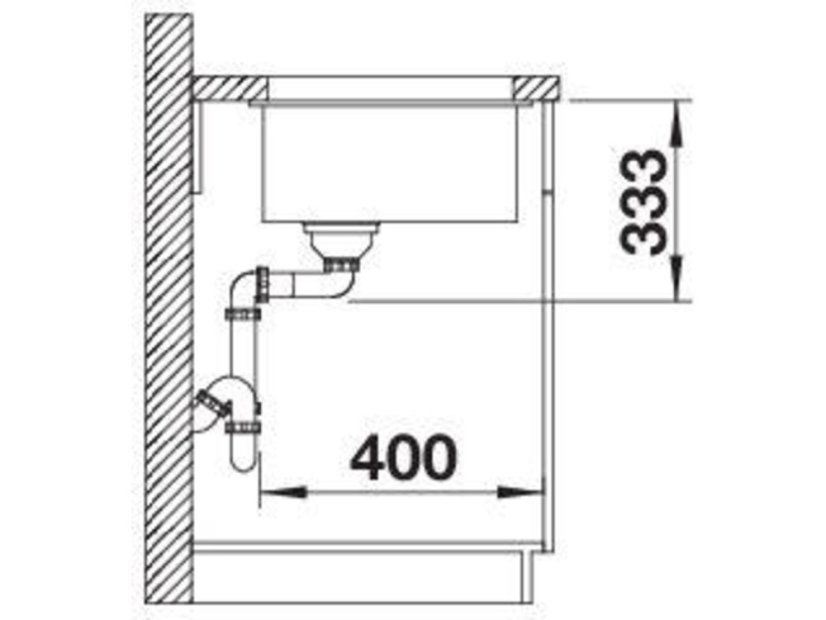 Granitový drez Blanco Rotan 500 U Sivá vulkán
