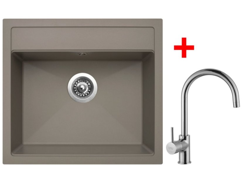 Set Sinks Solo 560 Truffle + Vitalia