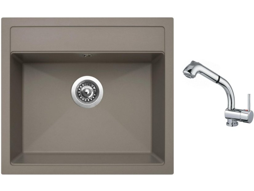 Set Sinks SOLO 560 Truffle + baterie Sinks MIX 3 S Chrom