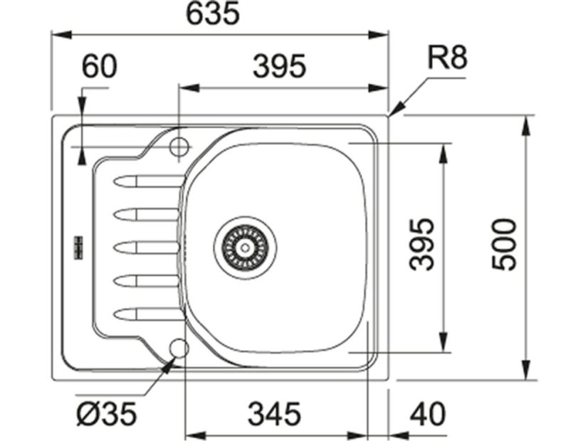 Nerezový dřez Franke OLN 611-63
