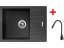 Sinks PERFECTO 650 Pureblack + ELASTA S čierná matná