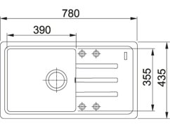 Granitový dřez Franke BSG 611-78/39 Bílá-led