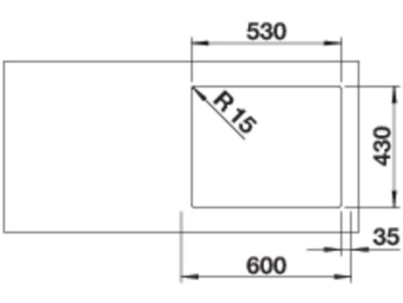 Nerezový dřez Blanco Supra 500 IF Nerez kartáčovaný
