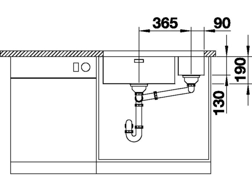 Nerezový drez Blanco ANDANO 500/180-U nerez hedvábný lesk, drez vlavo