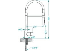 Kuchyňská baterie Alveus Lyra-S