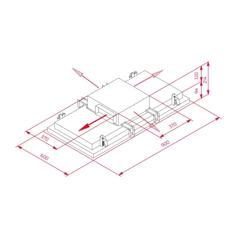 Stropný odsávač pár Teka DHT 97670 ROS WH