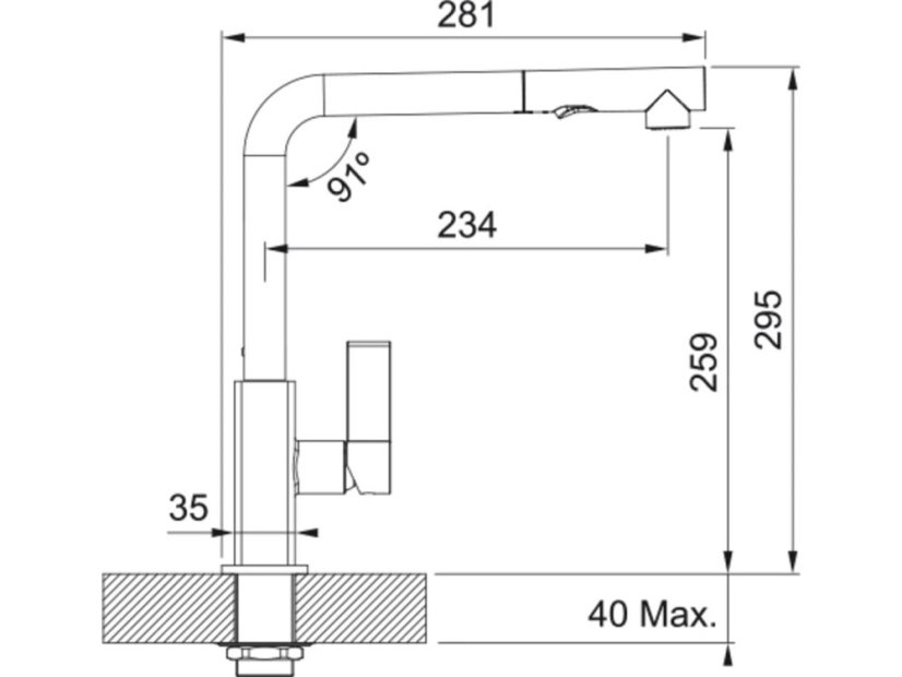 Drezová batéria Franke FG 0392 Chróm