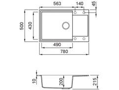 Granitový drez Elleci Easy 310 G48