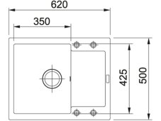 Granitový dřez Franke MRG 611-62 Bílá-led