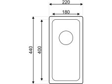 Nerezový drez Sinks BLOCK 220 V kartáčovaný