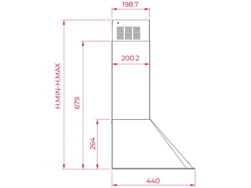 Komínový digestor Teka DOS 60.2 ATBS