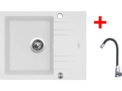 Sinks LINEA 600 XC Milk + Elasta nerez/černá