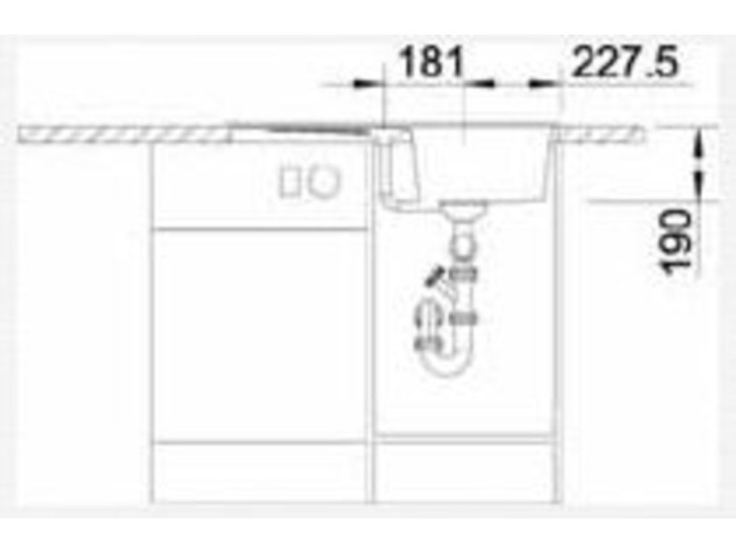 Granitový drez Blanco ZIA 45 S čierna s excentrom