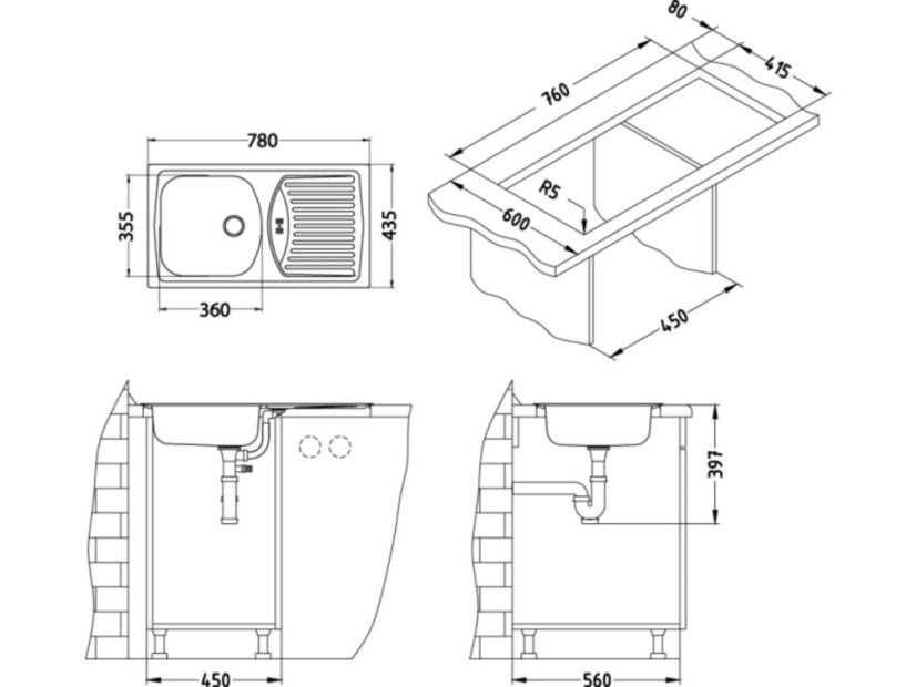 Alveus BASIC 150, DEKOR nakres
