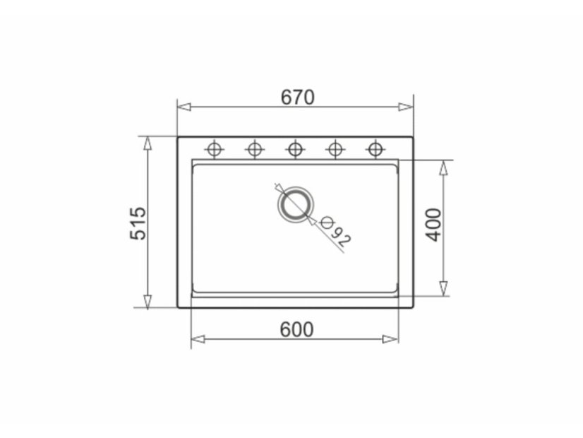 Granitový dřez Pyramis Siros 67 x 51,5 Černá