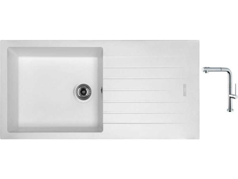 Set Sinks PERFECTO 1000 Milk + baterie Sinks SLIM S2 kartáčovaná