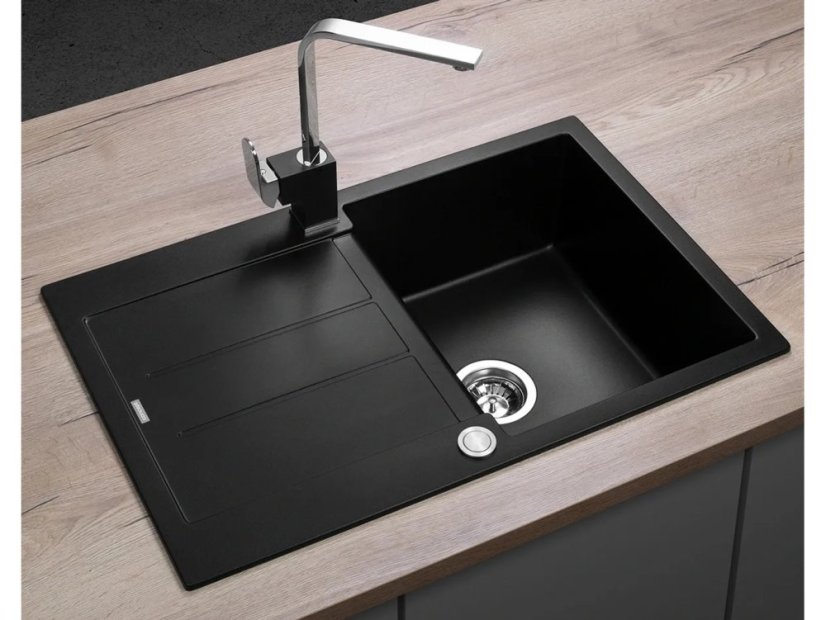Granitový dřez Concept DG10C45bc Cubis Černý