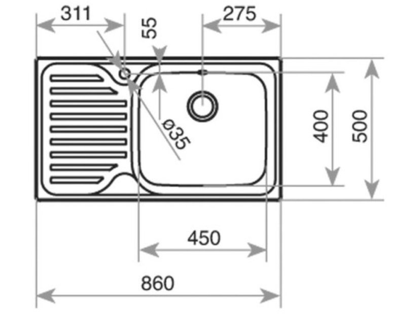 Nerezový drez Teka Classic MAX 1B 1D R X