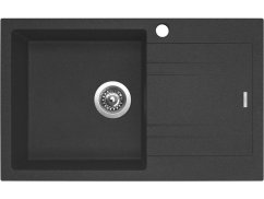 Granitový dřez Sinks Linea 780 N Granblack levý