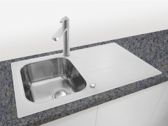 Dřez se sklem Alveus Glassix 10 UP Bílý