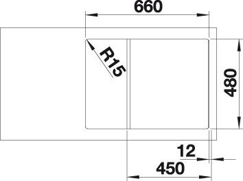 Granitový drez Blanco ZIA 45 S Compact sivý vulkan