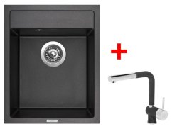 Set Sinks Classic 400 Metalblack + Mix 3 P GR Set Sinks Classic 400 Metalblack + Mix 3 P GR