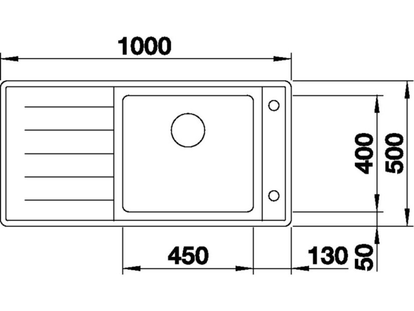 Nerezový drez Blanco Andano XL 6S-IF InFino nerez hodvábny lesk pravý