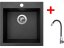 Sinks VIVA 455 Metalblack + Elasta nerez/čierná
