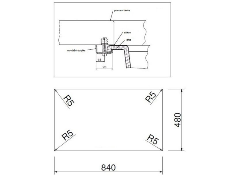 Set Sinks Infinity 860 Pureblack + Elasta nerez/černá