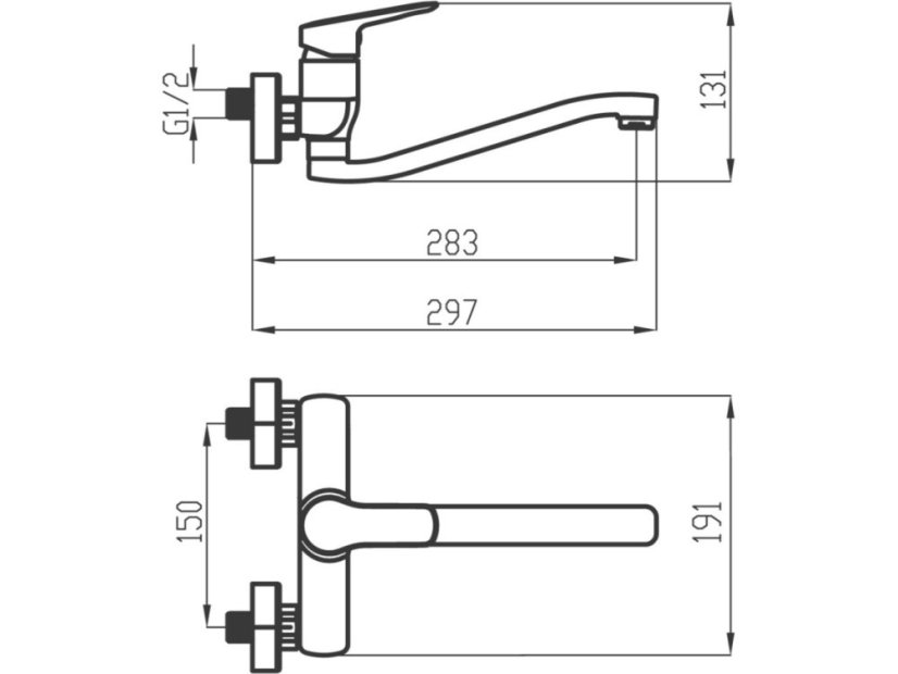 Drezová umývadlová batéria 150 mm Metalia, 54 chróm 54074.0