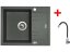 Sinks LINEA 600 XC Titanium + Elasta nerez/černá
